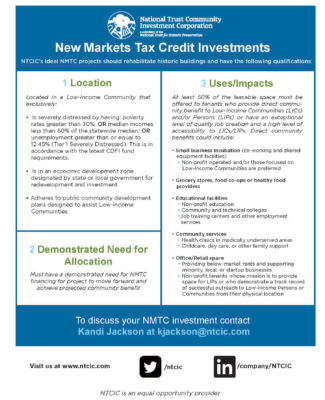 New Markets Tax Credit Investments
