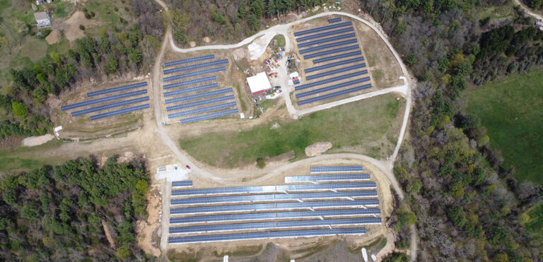 Aerial view of the Canaan and Sandwich solar farms