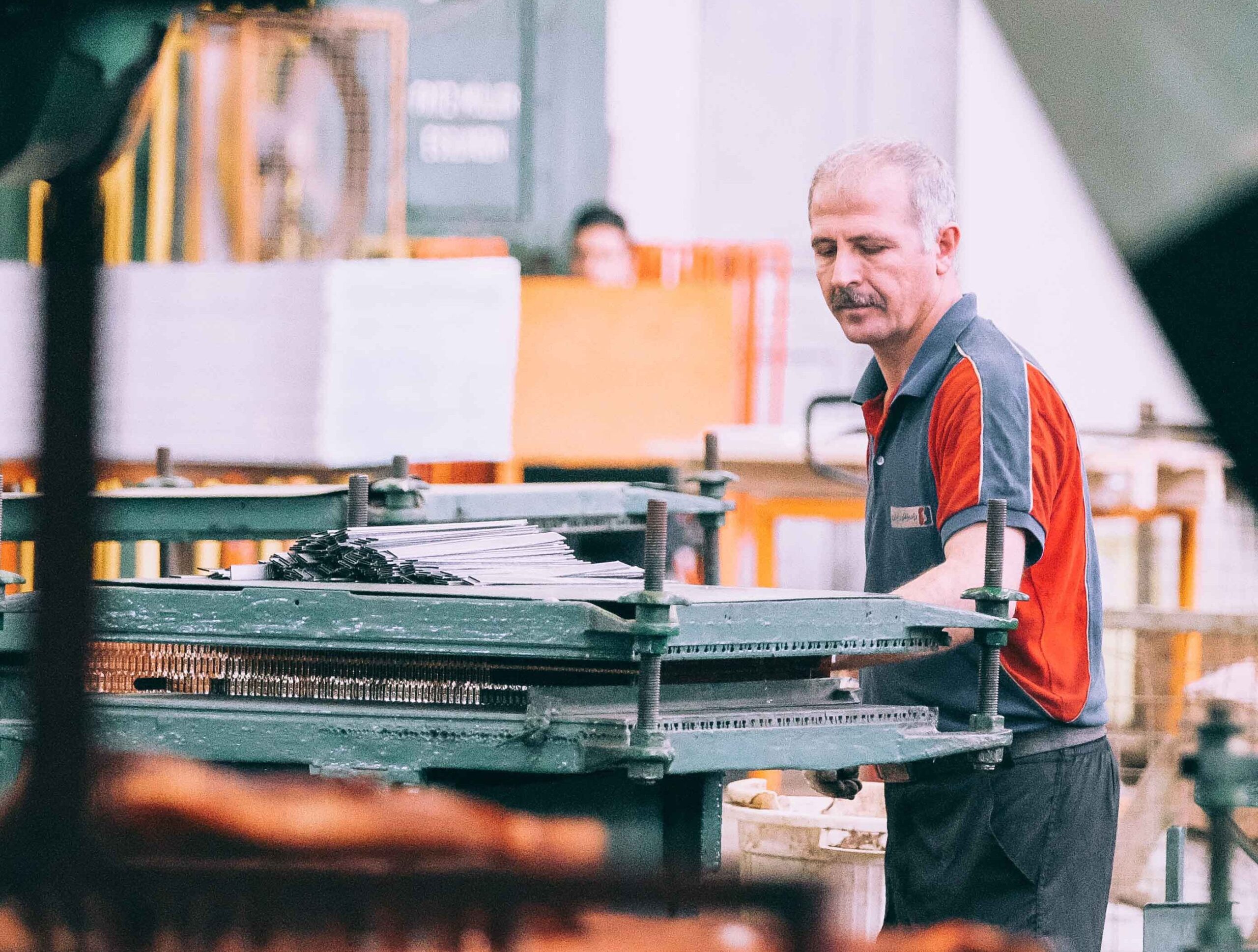 A man working in the Northland Workforce Training Center